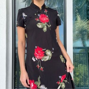Byer Too Vintage Black Floral Maxi Dress